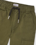 Pantaloni cargo da bambino colore verde militare - immagine 3