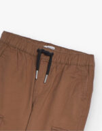 Pantaloni jogger cargo per bambino color marrone - immagine 3