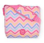 Seggiolino da viaggio portatile TUC TUC con design zigzag multicolore